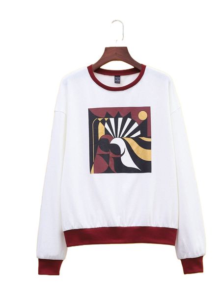 

x stevenvan drop shoulder graphic pattern colorblock pullover z6qf#, Black