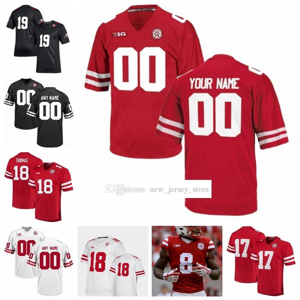 

ncaa custom nebraska college cornhuskersÂ football jerseys stitched luke mccaffrey jersey brayden miller noah vedral brody belt jersey mens, Black