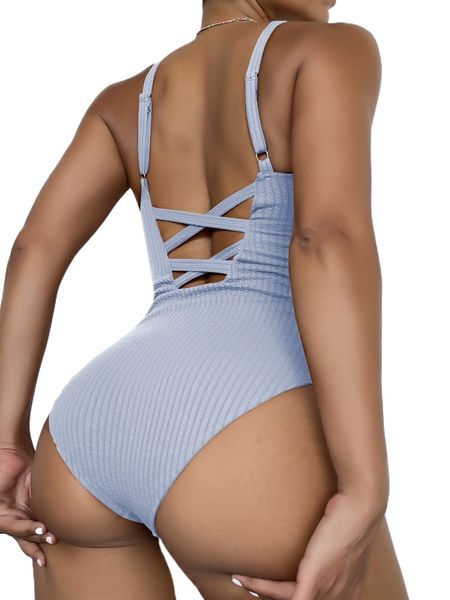 

criss cross one piece swimsuit j08t#, White;black