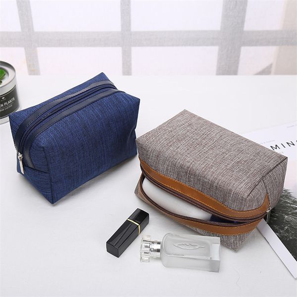 

Myyshop Portable Cosmetic Bag Simple Square Bags Commute Storage Customized Logo Zipper Handbag L0092 blue tote 32cm, Army green