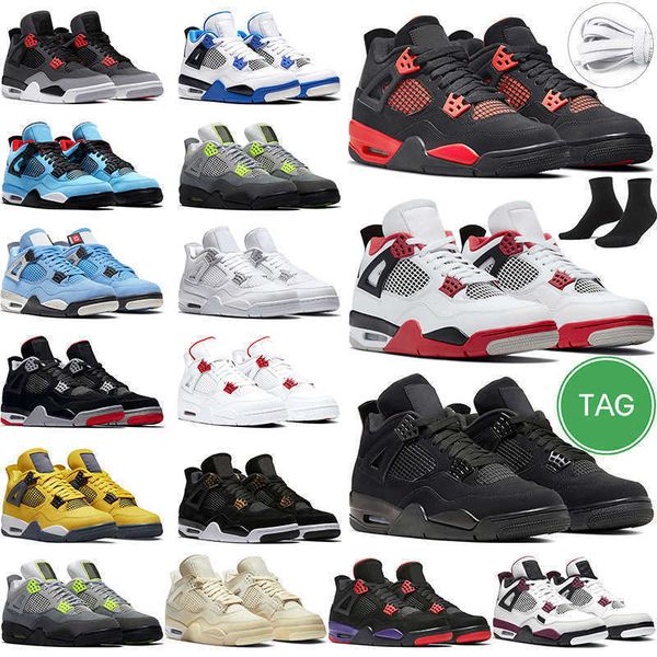 

4s fire red basketball shoes men women sail 4 university blue black cat infrared royalty georgetown outdoor trainer
