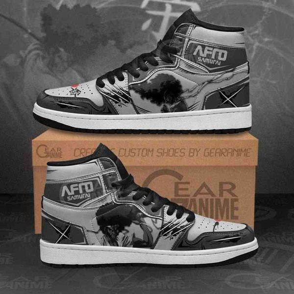 

afro samurai sneakers custom anime shoes, Black
