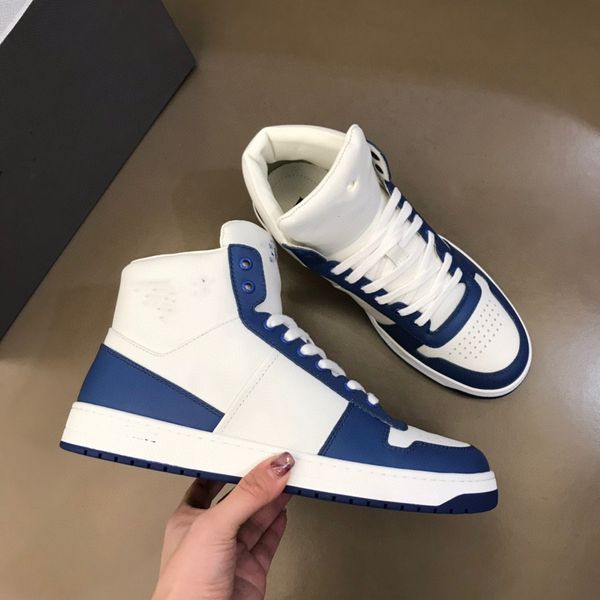 

elegant americas cup high-sneakers shoes men's casual walking rubber sole men's sports mesh fabric & patent leather couple trainer, Black