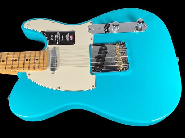 

2022 pro ii tele with maple board ~miami blue electric guitar
