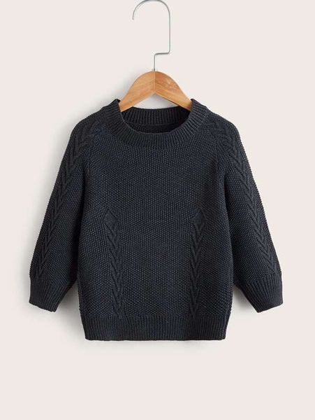 

toddler boys raglan sleeve textured knit sweater she01, Blue