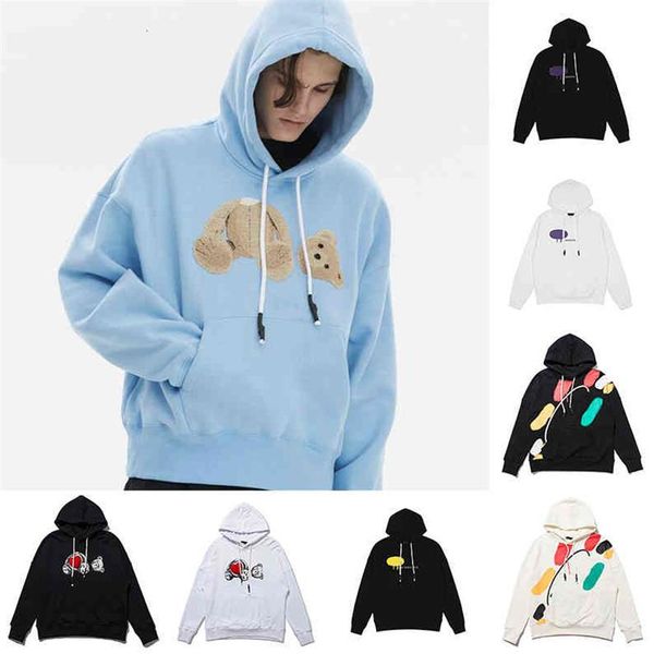 

mens women designers hoodies hoodie winter man palmes long sleeve men s womens bear luxurys hooded angles clothing clothes angels254k, Black