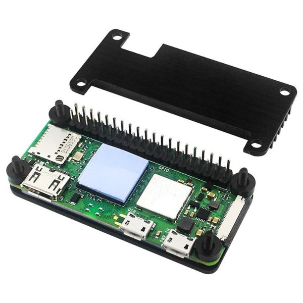 Fãs de resfriamento para Raspberry Pi Zero / 2W Modelo B Caixa de alumínio passivo Liga de resfriamento Protetor Gabinete de metal de metal