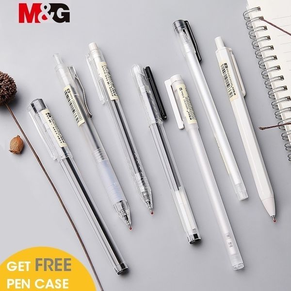 MG Ultra Simple Style Gel Pen Set 0.35 0.38 0.5mm scatola gratuita inchiostro penne nere per materiale scolastico per ufficio gelpen giapponese Y200709