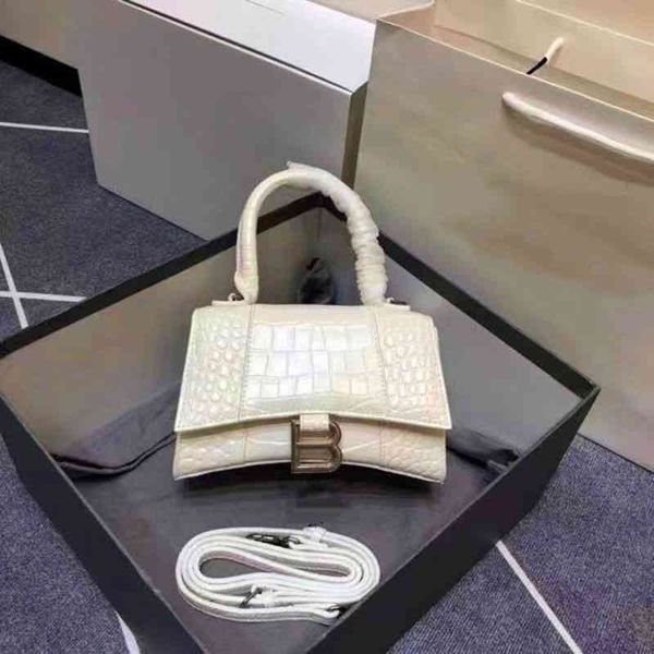 

designer balenciga handbag luxury handbags 2022 b-family alligator hourglass bag star same b-word advanced sense leather hand-held messenger