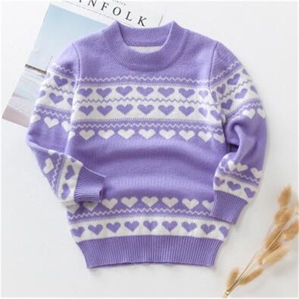 

autumn and winter girls base knit sweater sets children plus velvet thick bnn25 lj201128, Blue