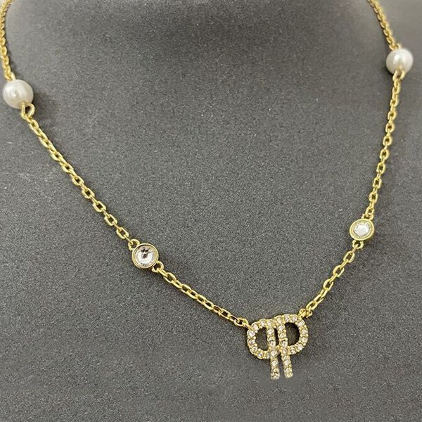 

designer jewelry choker luxury fashion necklace 18k gold plated do not fade diamond pendant necklaces valentine's day wedding gift brac, Silver