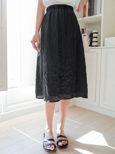 

dazy solid high waist skirt e5os#, Black