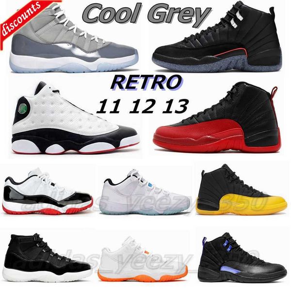 

sandals 11 cool grey jumpman high og men basketball shoes low legend blue 11s royalty flu game 12 court purple 13 men's women'sspo, Black
