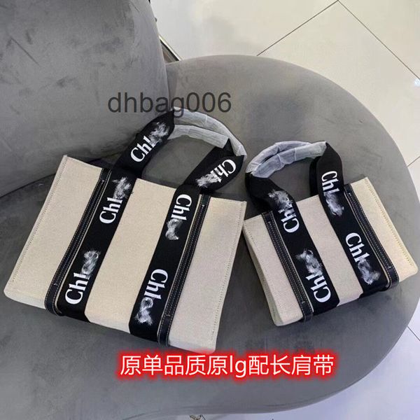 

2022 cloe designer bags canvas woody totes tote bag woody tote shopping spring summer handbag retro large capacity female lzcc