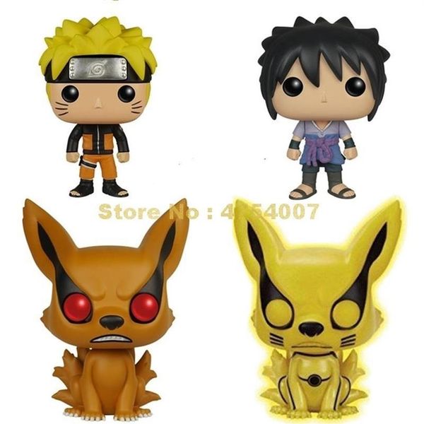 

anime naruto cute 71# uzumaki 72# sasuke 97# kyuubi 73# kurama action figures pvc collection model 10cm toy y200421287j