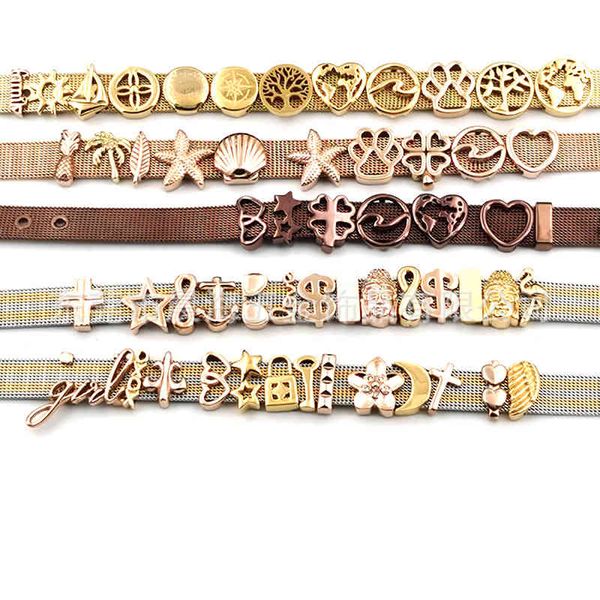 

mesh bracelet 316l selling personalized diy stainless steel vacuum plating ins mesh belt accessories, Silver
