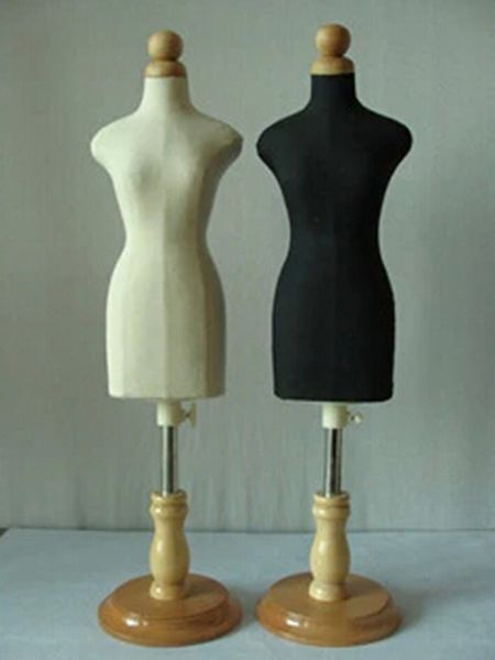 

1/2 female sewing mannequin body for clothes,busto dress form stand1:2 scale jersey wood base bust,l size can pin.1pc xiaitextiles m00020h, Khaki