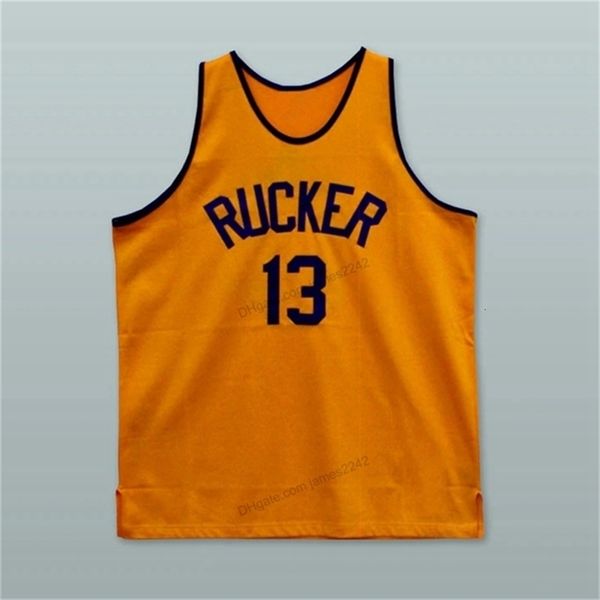 Nikivip Custom Rucker Park NYC 13 Basketball-Trikot, genäht, Orange, beliebiger Name und Nummer, Top-Qualität