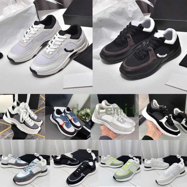 

senior designer sneakers calfskin casual shoes reflective shoes vintage suede leather trainers all-match stylist sneaker patchwork leisure s, Black