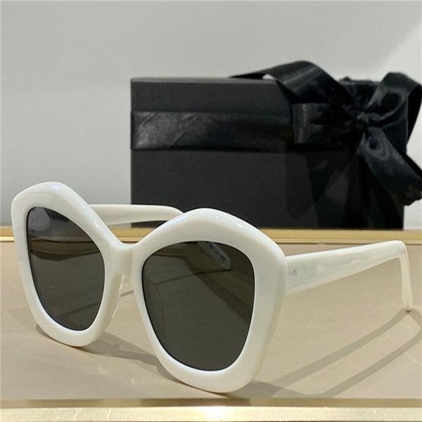 

sunglasses for men and women summer cat eye style anti-ultraviolet sl68 retro plate plank full frame square fashion eyeglasses ran329q, White;black