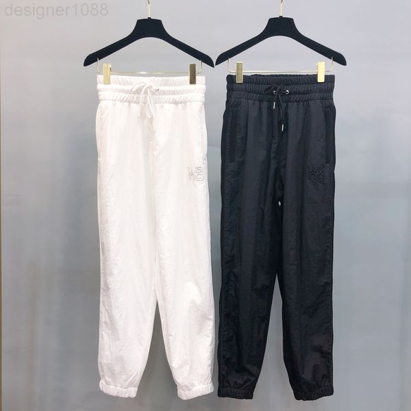 

women's jumpsuits & rompers designer []2020aw dawang's high waist drawstring elastic waist sports leisure front and back sports pa, Black;white