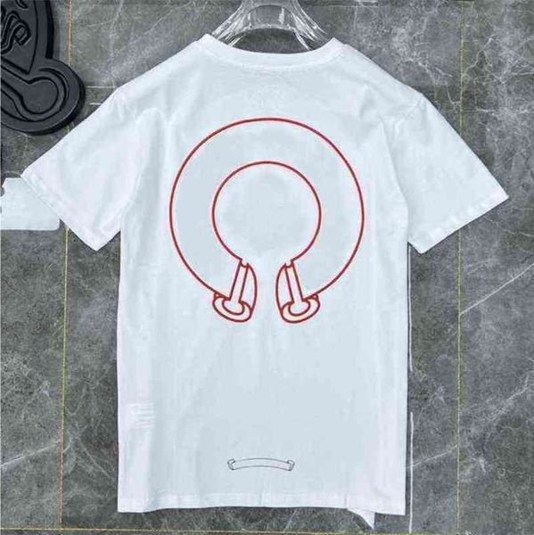 

designer ch classic summer t shirts short sleeves letter horseshoe sanskrit cross print sweatshirts t-shirts woman loose tees 1pzw, White;black