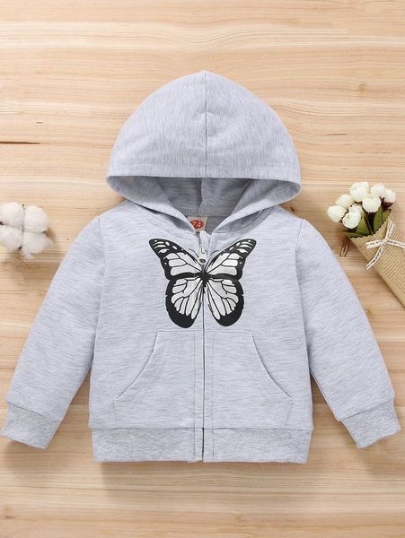 

baby zip up hoodie she, Black