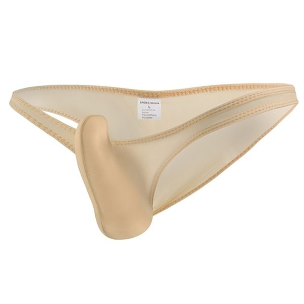 Ärmel umgedrehte Herren-Slips, super sexy Natur-Unterwäsche, Eisseide, bequeme Herren, hoher Stretch-Herren-Jockstrap 201112