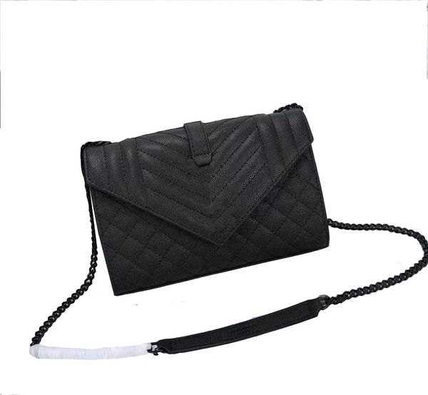 Bolsas de designer de luxo clássicas Cadeia Flip Small Envelope Bag Tote feminino com bolsa de bolsa de couro de couro Bolsa Crossbody Bolsa de cartas de cartolas