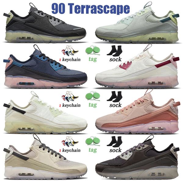 

2022 bred patent 90 terrascape running shoes womens mens trainers sports dark teal green obsidian pomegranate sail anthracite designer sneak