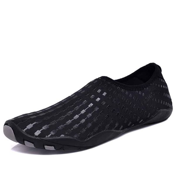 

men women aqua shoes quick dry swimming footwear outdoor breathable upstream fitness yoga beach sneakers 220415, Black
