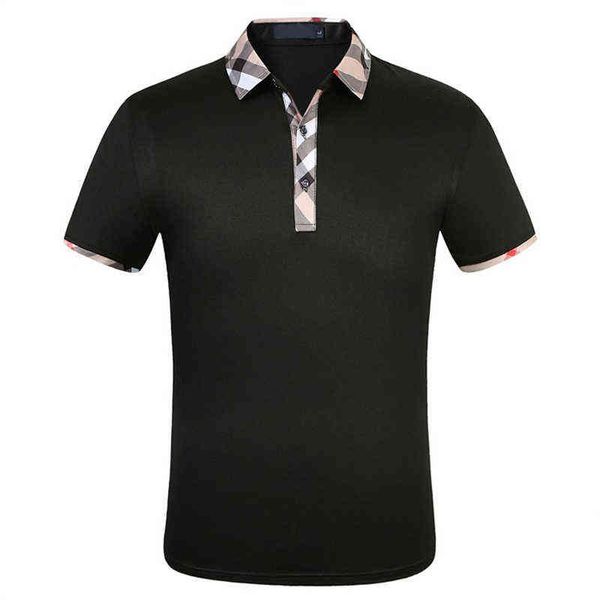 

dropship fashion designer shirts men short sleeve t-shirt original single lapel shirt men's jacket sportswear jogging suit m-3xl #662, White;black