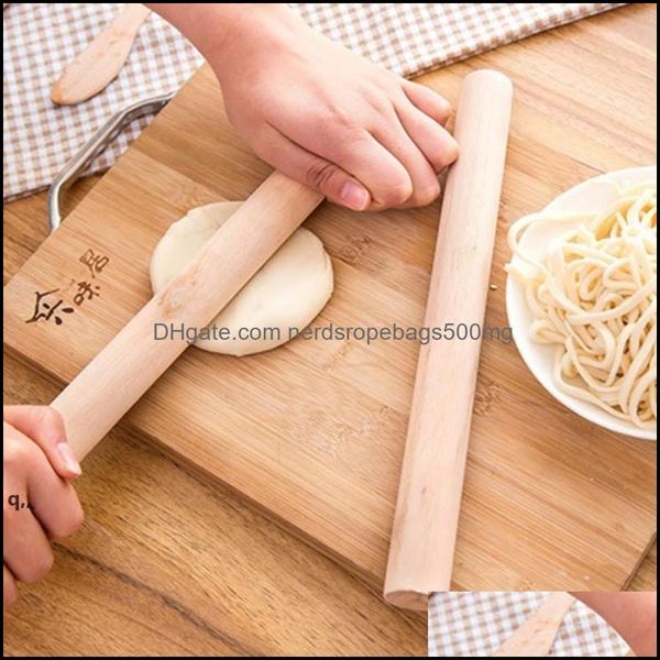 Rolling Pins Postelaria Dinâmica Bakeware Cozinha Garden Home Garden Natural Pin Pin Fondant Bolo Decoração da cozinha Ferramenta Durável non st