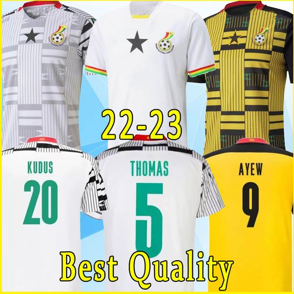 

2021 2022 2023 ghana soccer jerseys national team home away wakaso gervinho ayew bony 20 21 22 23 football shirts schlupp afena, Black;yellow