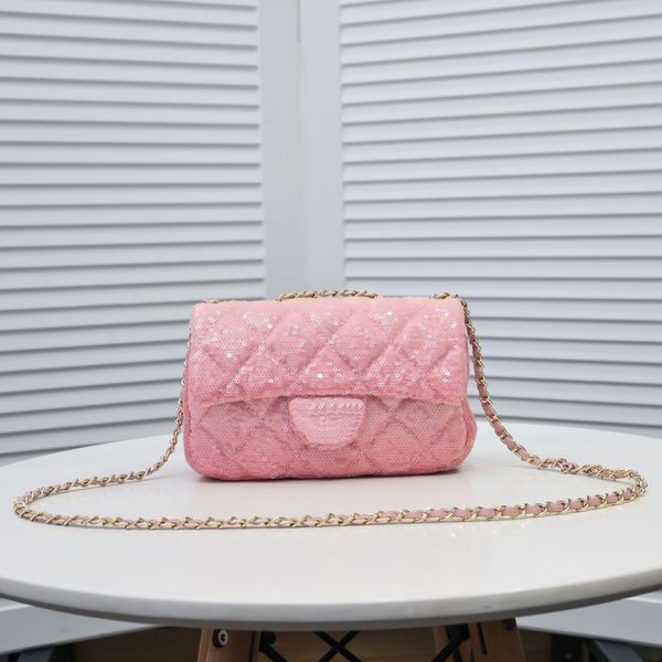 

22ss women's retro classic double flip fisherman's beads bag cf beads latest limited edition sparkling embroidery outdoor sachet l