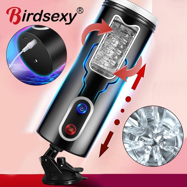 Brinquedos sexy para homens Máquina de máquina automática pistão elétrico giratória otário masculino masculino masturbador xícara de voz Vibina vibrador vibrador