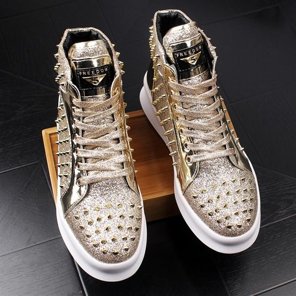

2022 new style spring genuine leather cow ankle boots men shoes casual platform fashion rivet hip hop students shoes boot g22271n, Black