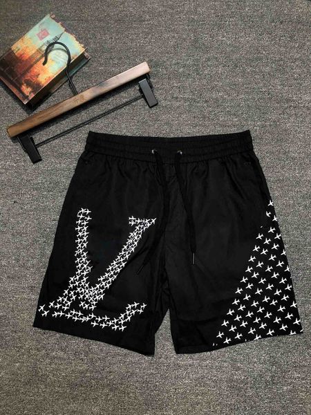 

AB2022 Waterproof fabric runway Men's T-Shirts trousers Summer Beach Pants Mens Board Shorts Men Surf Shorts Swim Trunks SportShorts, Black