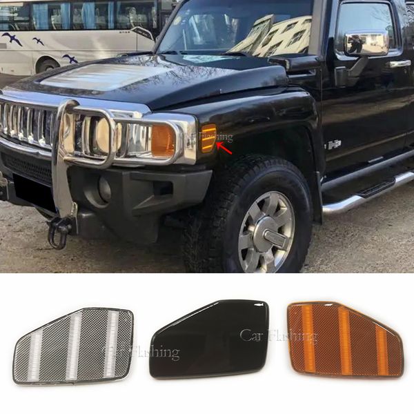 

2pcs for hummer h3 2005-2010 h3t 2009-2010 led turn signal lights side marker repeater reflector light front fender lamp