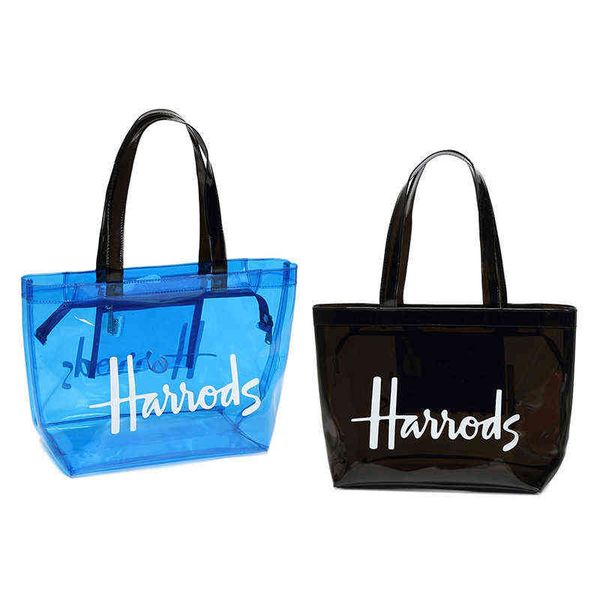 

mabula large pvc clear transparent tote bags simple stylish eco stadium handbag for beach security approved with zipper closure 220517