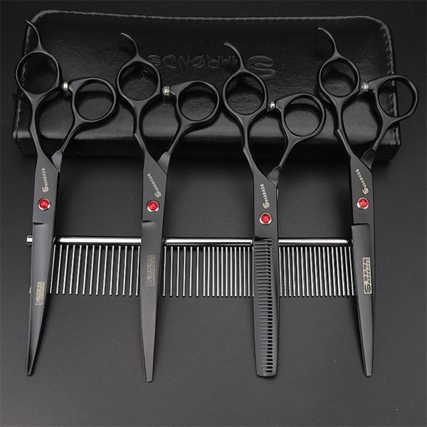 

7 inch scissors set professional hairdressing and barber boutique shears japanese steel 220317