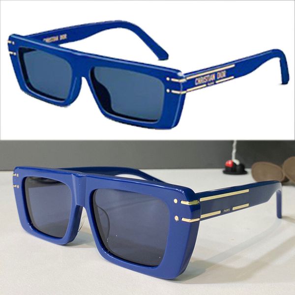 

designer sunglasses signature s2u womens fashion classic blue thick frame men ladies sunglasses casual beach party uv 400 with box, White;black