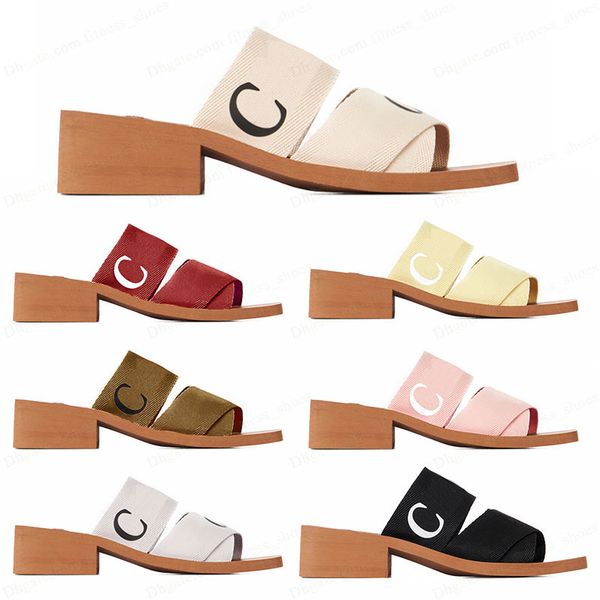 

women slippers designer platforms sandal mules woody sliders mid beige black white sandales