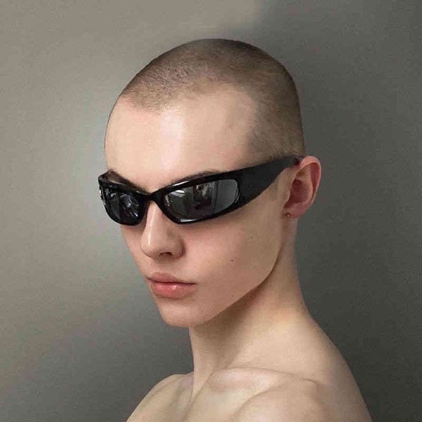 

designer cycle luxurious sunglasses hip hop glasses womens sense of future technology network red wind moon bouncing di street p mens trend, White;black