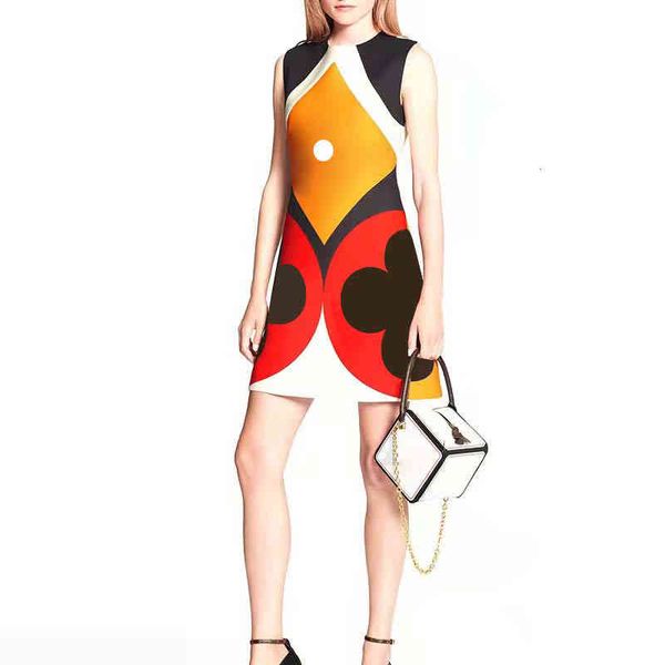 

casual dresses women fashion skirt printing panelled womens sleeveless short-s ux9a, Black;gray
