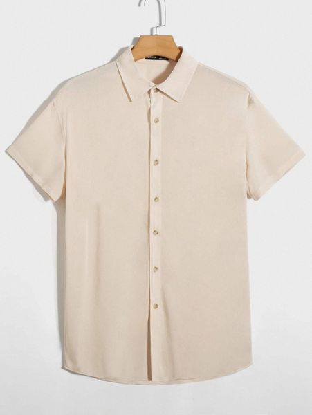 

men solid curved hem shirt g5ry#, White;black