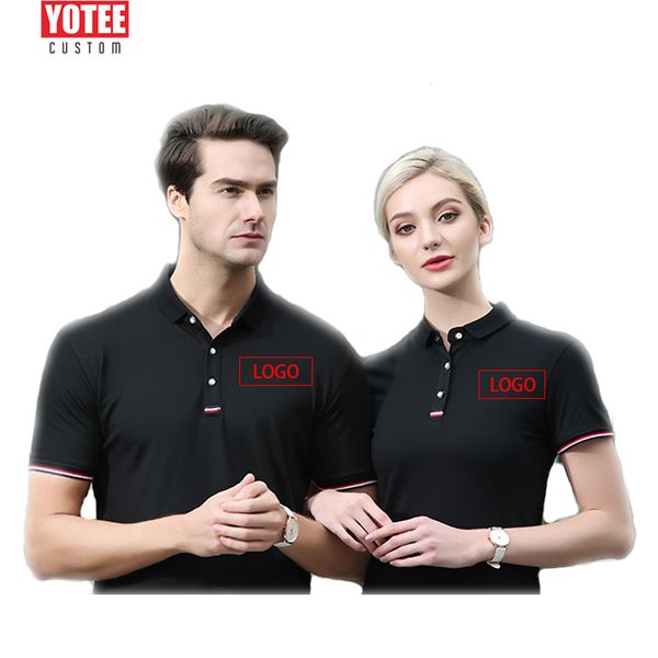 

yotee custom uniform company group team polo shirt print po/ color short sleeve polo shirt men women and men 220608, White;black