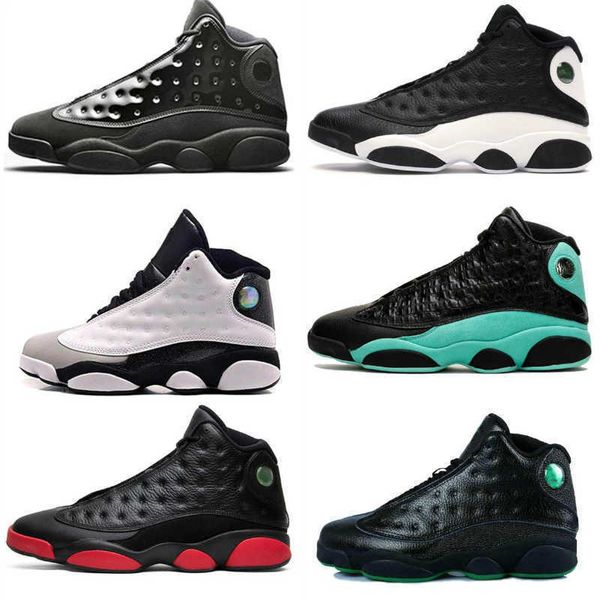 

sales 2022 arrival basketball shoes jumpman 13 13s court purple bred lucky green flint jumpman mens women starfish trainers retro outdoor de, Black