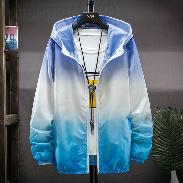

men's tracksuits designer youth summer coat male junior high school students ultra thin breathable sunscreen clothes korean fashion jac, Gray