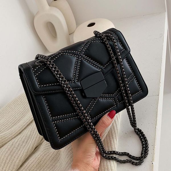 

designer chain brand designer pu leather crossbody bags for women 2022 simple fashion shoulder bag lady luxury small handbags
